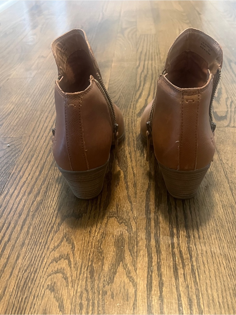 Frye Cognac Leather Pointed Ankle Booties - Picture 4 of 10